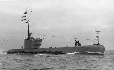 The British submarine HMS Perseus prior to sinking – now a famous wreck