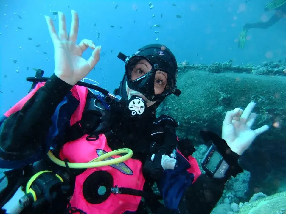 Wearing a Diving Mask With A Hood