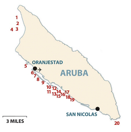 阿魯巴島地圖