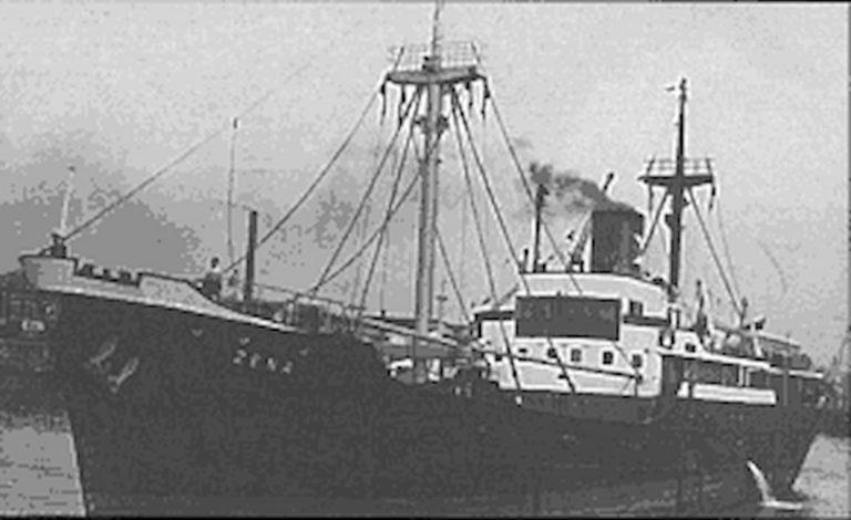 The intact wreck of a 1950s steamship THE STASSA