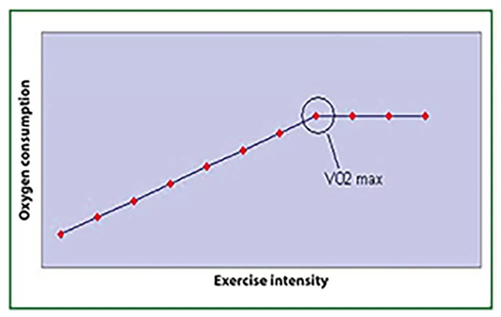 Figure 4 – Consommation d'oxygène par rapport à l'intensité de l'exercice.
Source : Atelier DAN sur les décès en plongée récréative 2010.