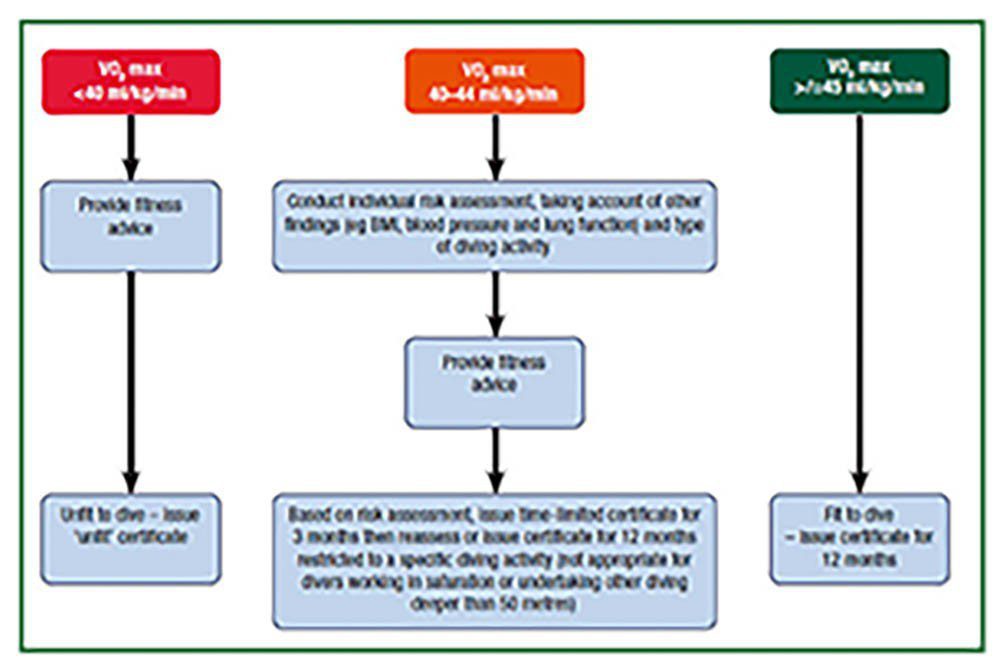 Figure 5 – VO2Max guidelines, from HSE MA1 guidance notes.