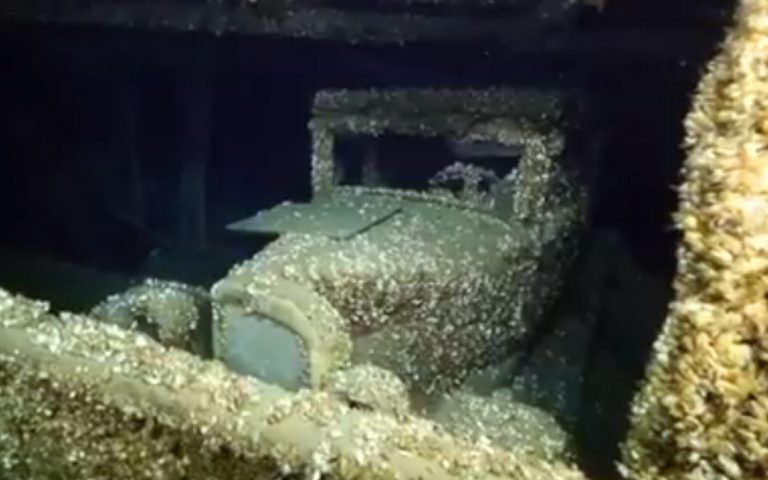 Chevrolet coupe on the Manasoo wreck.