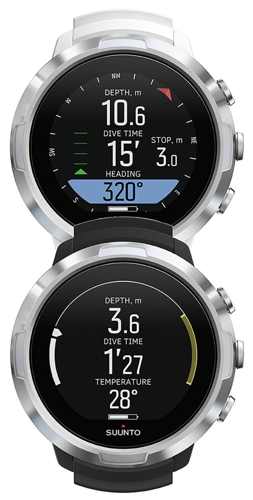 Compass view and freediving mode