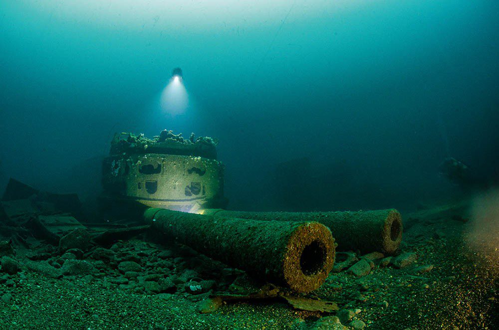 Audacious, which lies at 64m off Malin Head, Ireland, was a Dreadnought battleship that struck a mine in 1914
