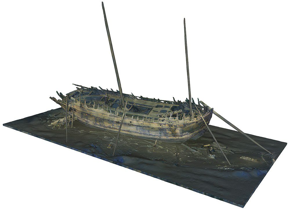 3D model of the Bodekull, or Dalarö Wreck, courtesy of the Swedish National Maritime & Transport Museums.