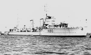 HMS Brazen, or H80, was a B-class destroyer, built for the Royal Navy in 1930