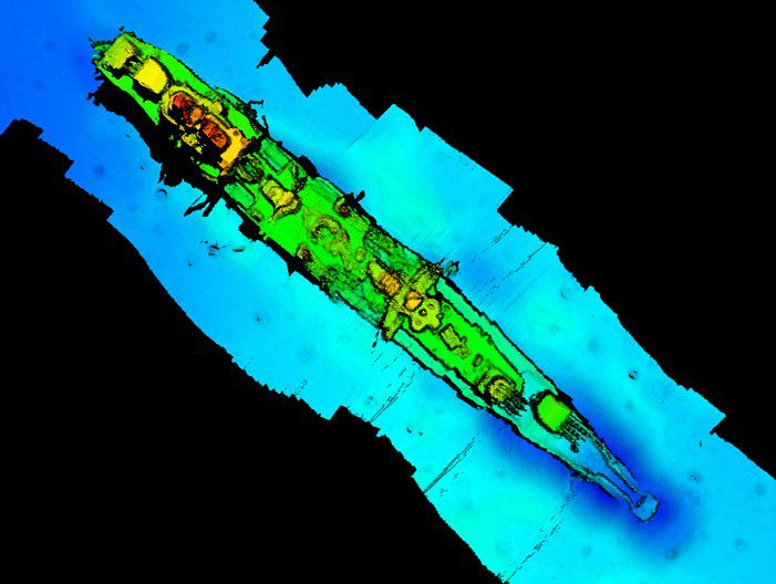 Sonar Karlsruhe scan of the wreck. (Picture: Statnett / Isurvey)