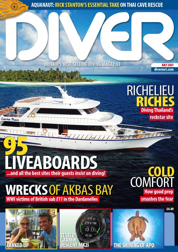 Diver Magazine July 2021 Cover