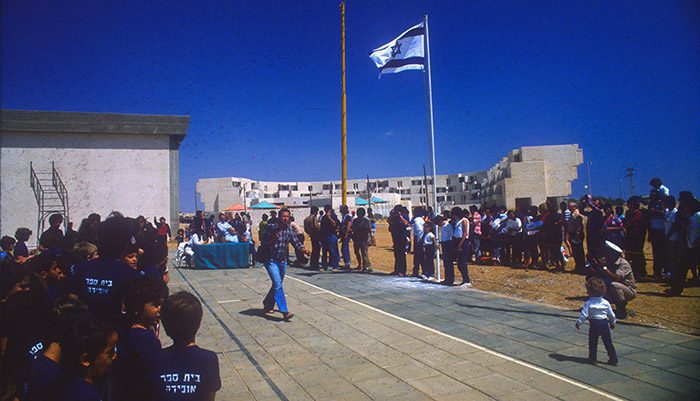 Lowering the flag