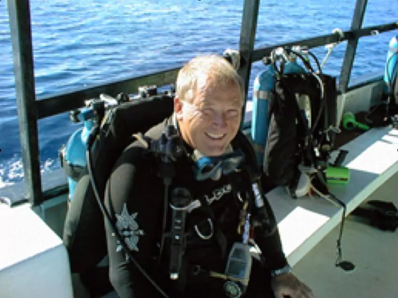 Bob Cole on deck of boat