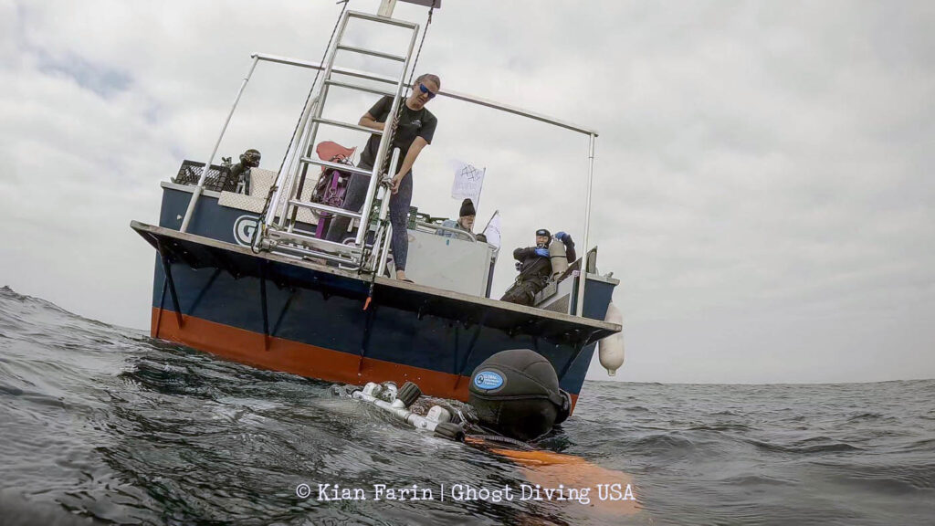 ghost net dive boat stern view