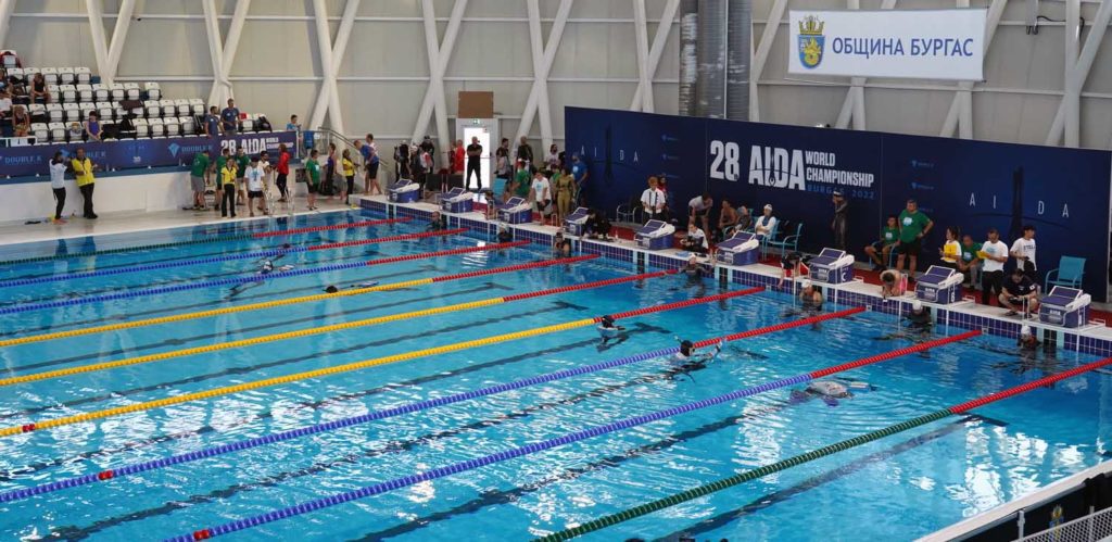 The competition pool in Burgas, Bulgaria (AIDA)