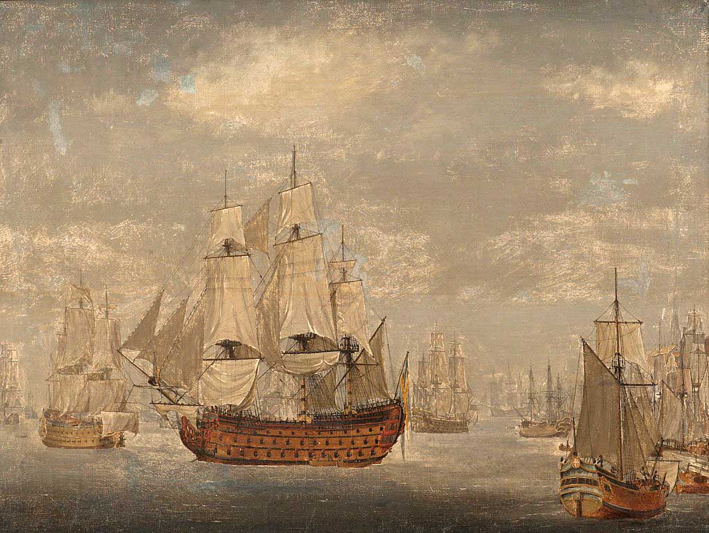 Painting of the Swedish ship Ulrika Leonora