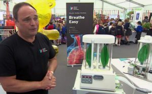 Vobster boss Martin Stanton and the 3CPAP ventilator