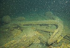 Admiralty-pattern anchor, possibly a spare.