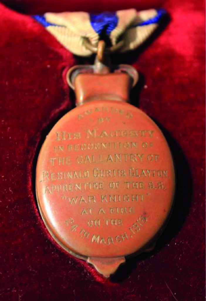 Gallantry Medal for Reginald Clayton