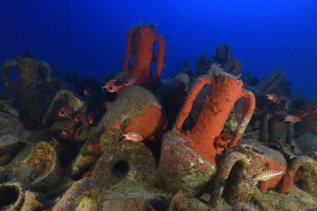 Amphore sur le site de Mazotos à 45 m de profondeur (MARELab)