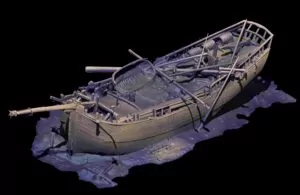 Portside bow of the cannon wreck (JD-Contractor / SWMJ)
