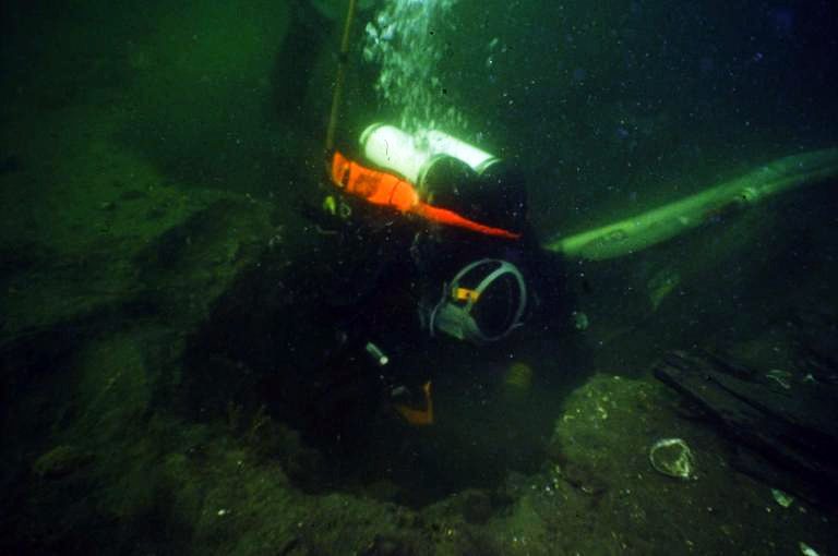 Excavation of the Skafto Wreck in 2009 (Staffan von Arbin / Bohuslans Museum)