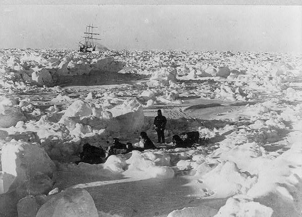 Endurance trapped in Antarctic ice (Library of Congress)