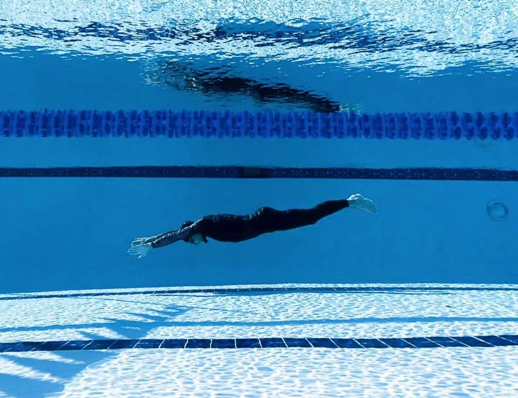 One of Trubridge’s 2,023 underwater pool-lengths (William Trubridge)