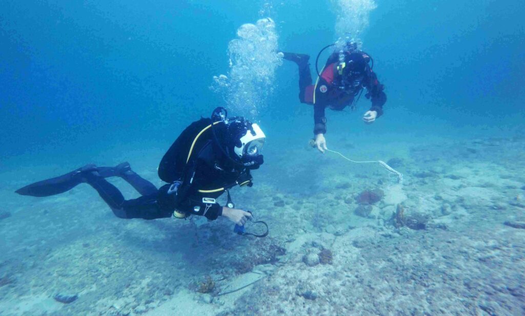 Divers explore the prehistoric Agios Petros site (Agios Petros Project)
