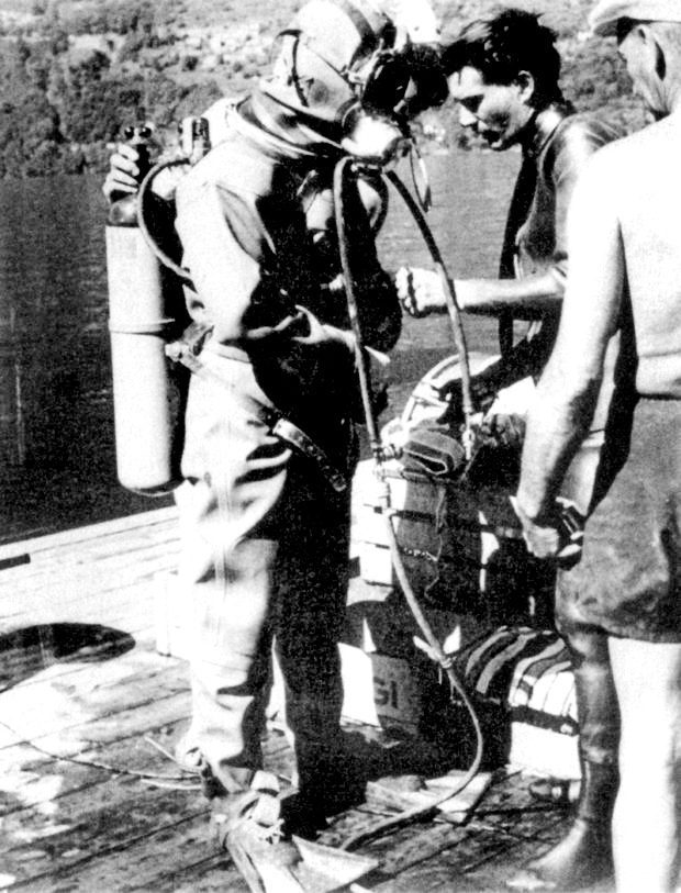 Keller at Lake Maggiore in 1959 (US Navy)
