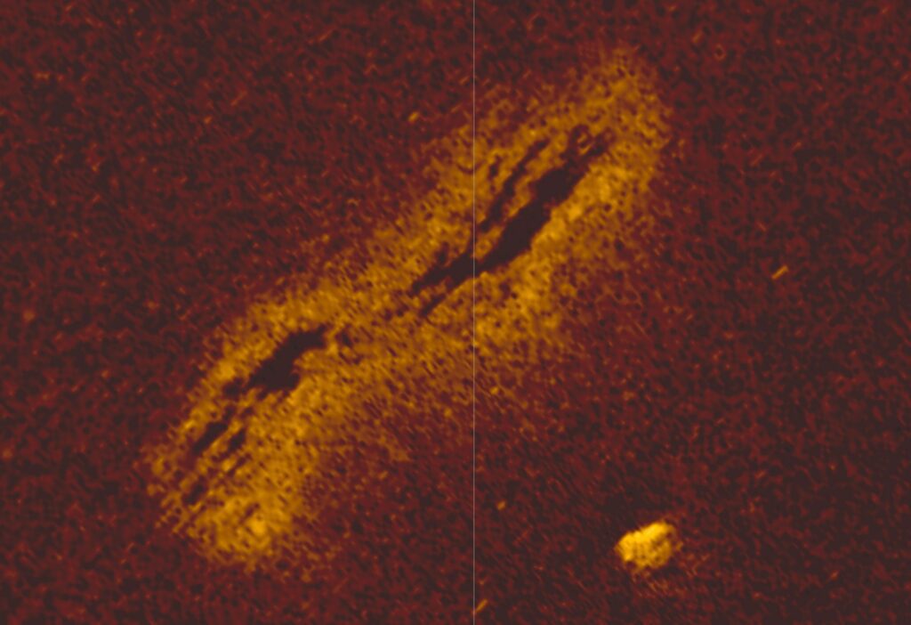 Sonar image of part of the Pacific’s upper deck and steam machinery (Rockfish / NSA)