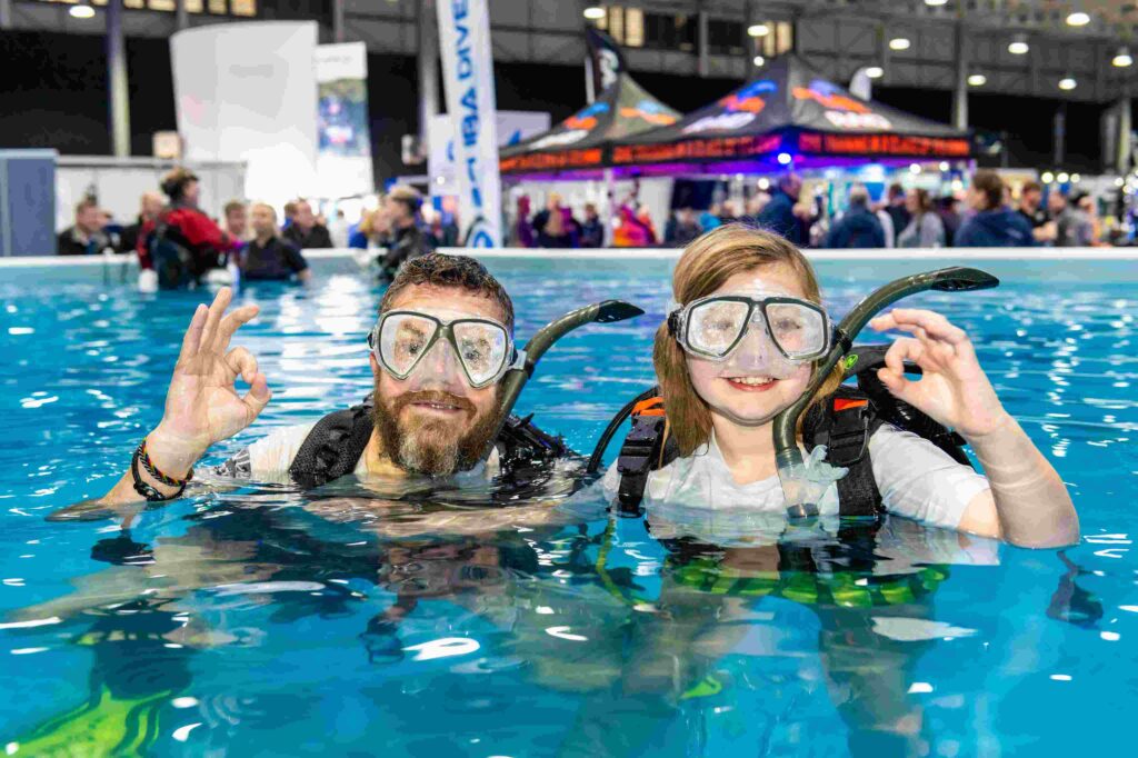 The Pool is big enough for new and advanced divers alike