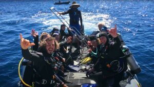 Revillagigedo divers on the last trip (Manta Trust)