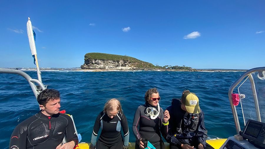 Ekipa UniDive na svojem pragu Sunshine Coast (Univerza v Queenslandu)