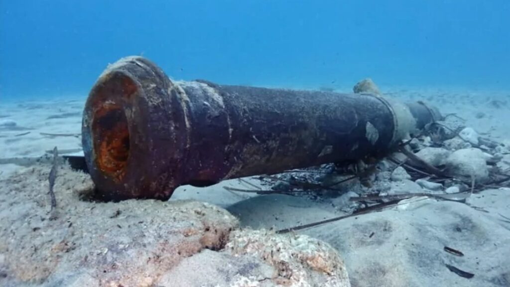 Il cannone da 1.65 m (Eforata delle Antichità Subacquee)