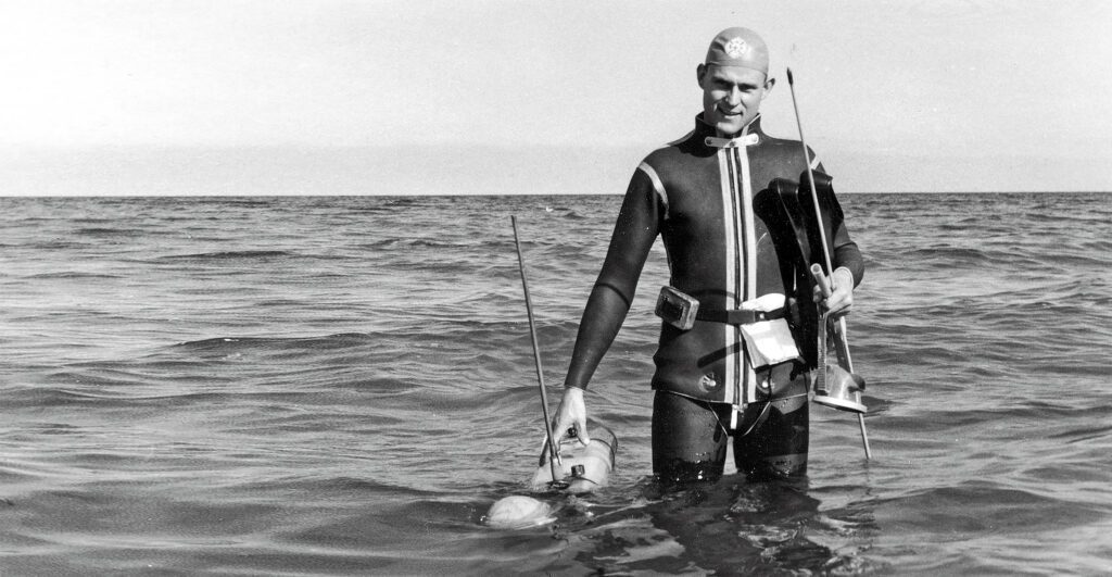 Bernd Boettger with the device that carried him to freedom