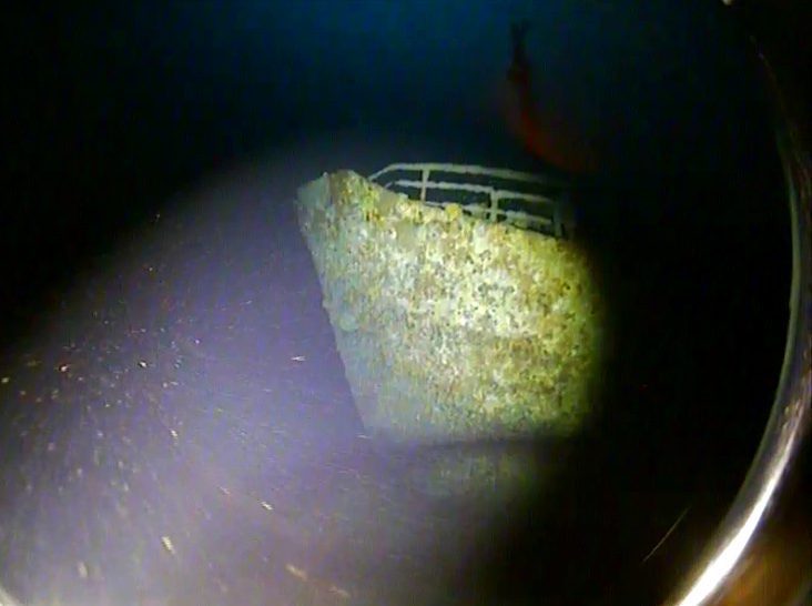 The letters STAR could be made out on the bow of the wreck (CSIRO)