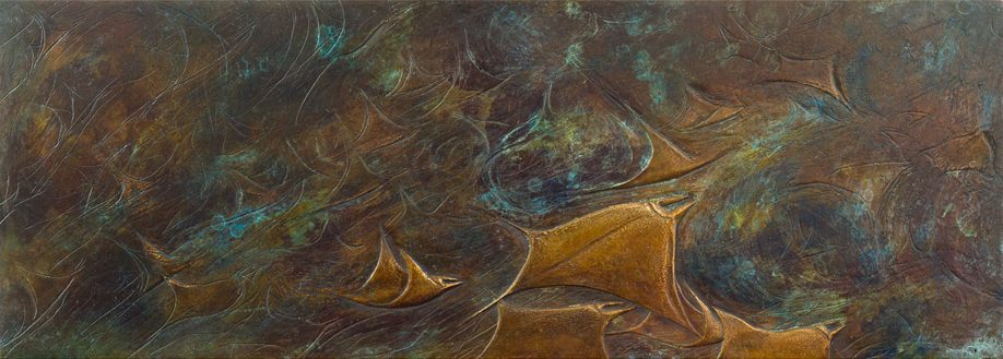 Longhorned pygmy devil rays (Abigail Burt)