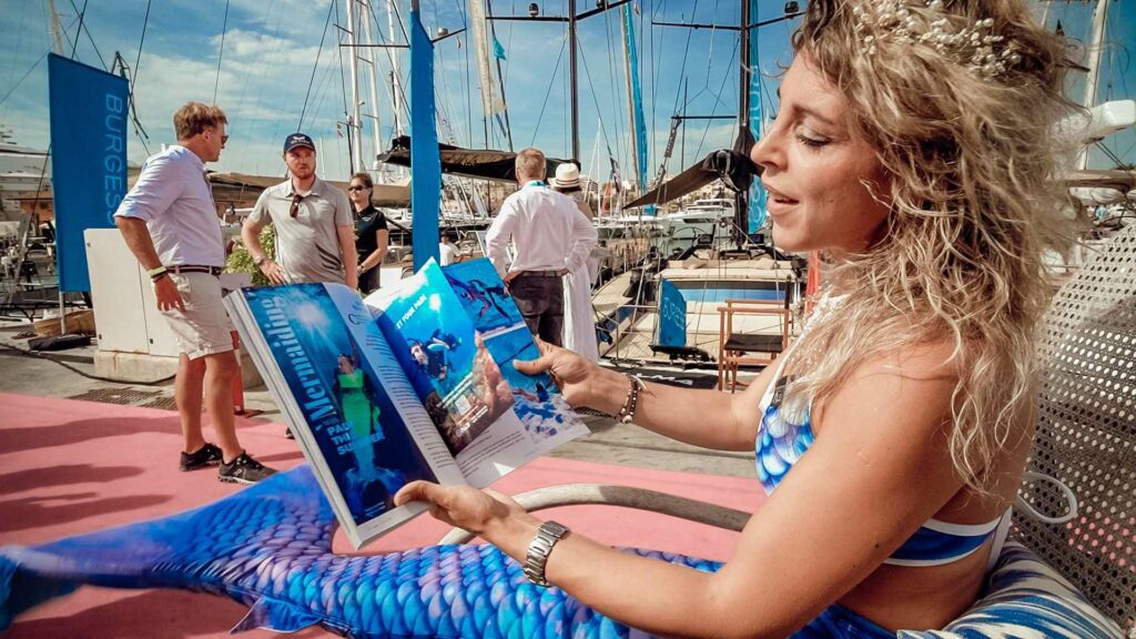 Mermaid at Palma Boat Show (PADI EMEA)