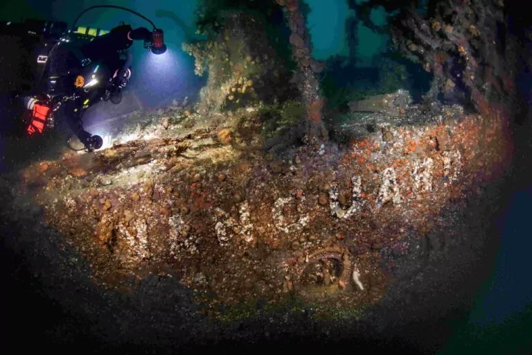 Sukeldujal süttib Vanguardi nimi (HMS Vanguard 2023 uuring / Marjo Tynkkynen)