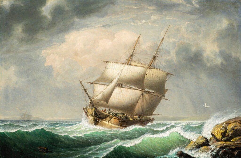 Brig off Maine, 1851 (Fitz Henry Lane)