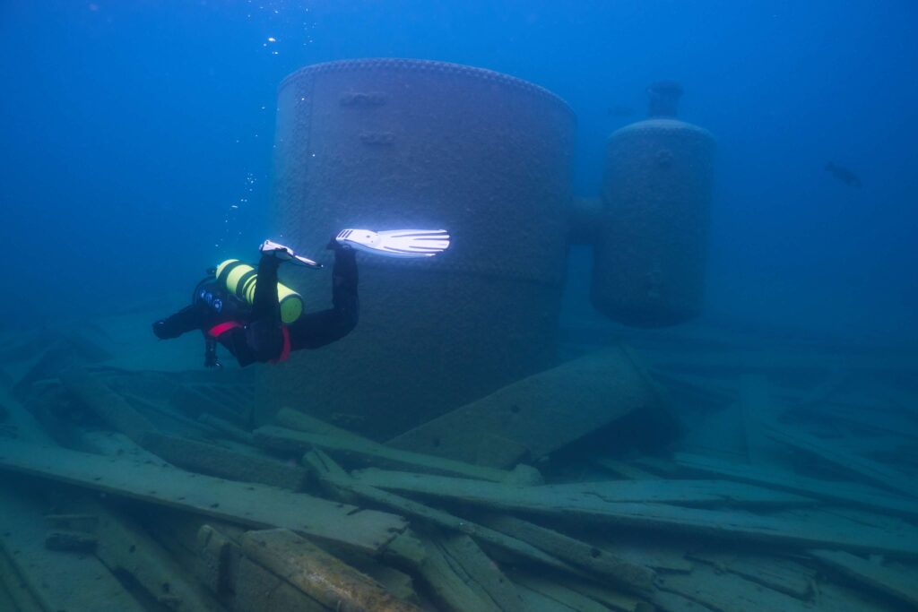 Explorando os destroços do Lago Huron (Steve Haining)