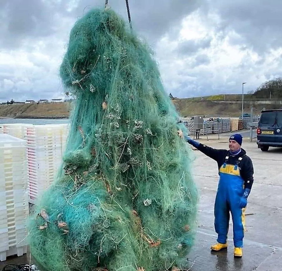 Bulky ghost-nets are difficult to retrieve and dispose of (Fishing Forward)