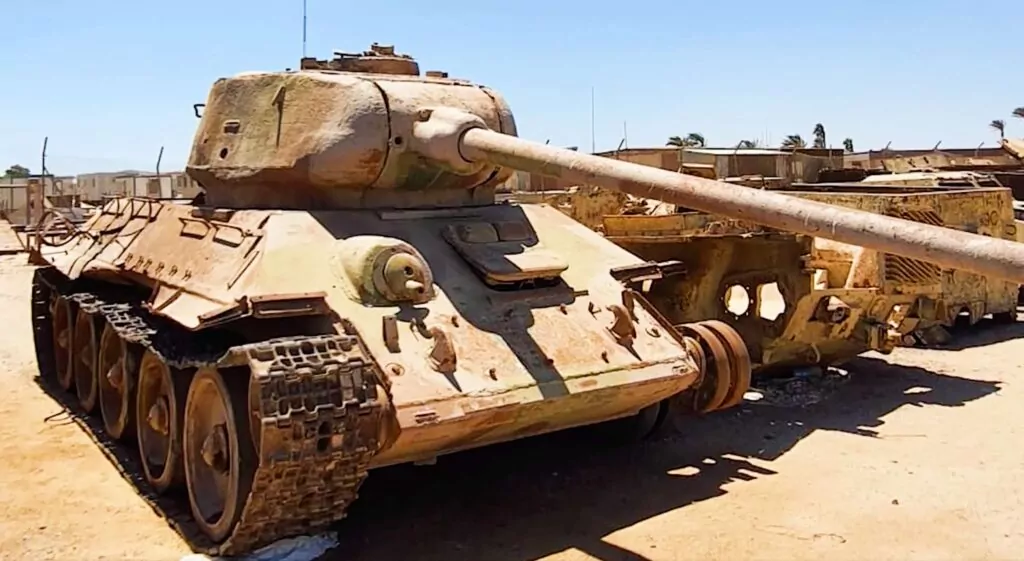 A tank waits to become an underwater attraction off Hurghada (HEPCA)