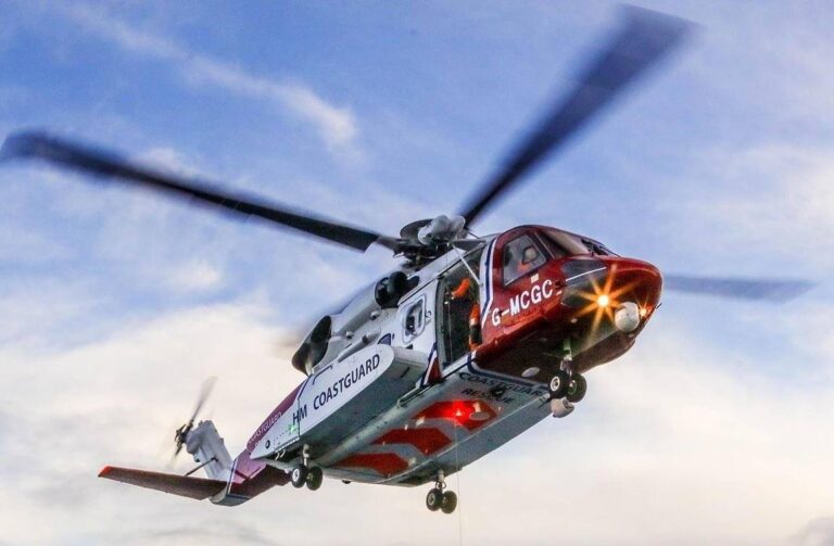 Missing diver: Coastguard helicopter Sumburgh (HM Coastguard)