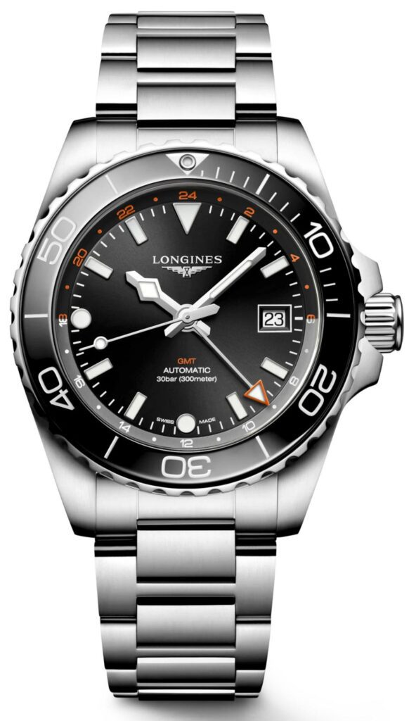 Longines Hydroconquest GMT in black with bracelet…