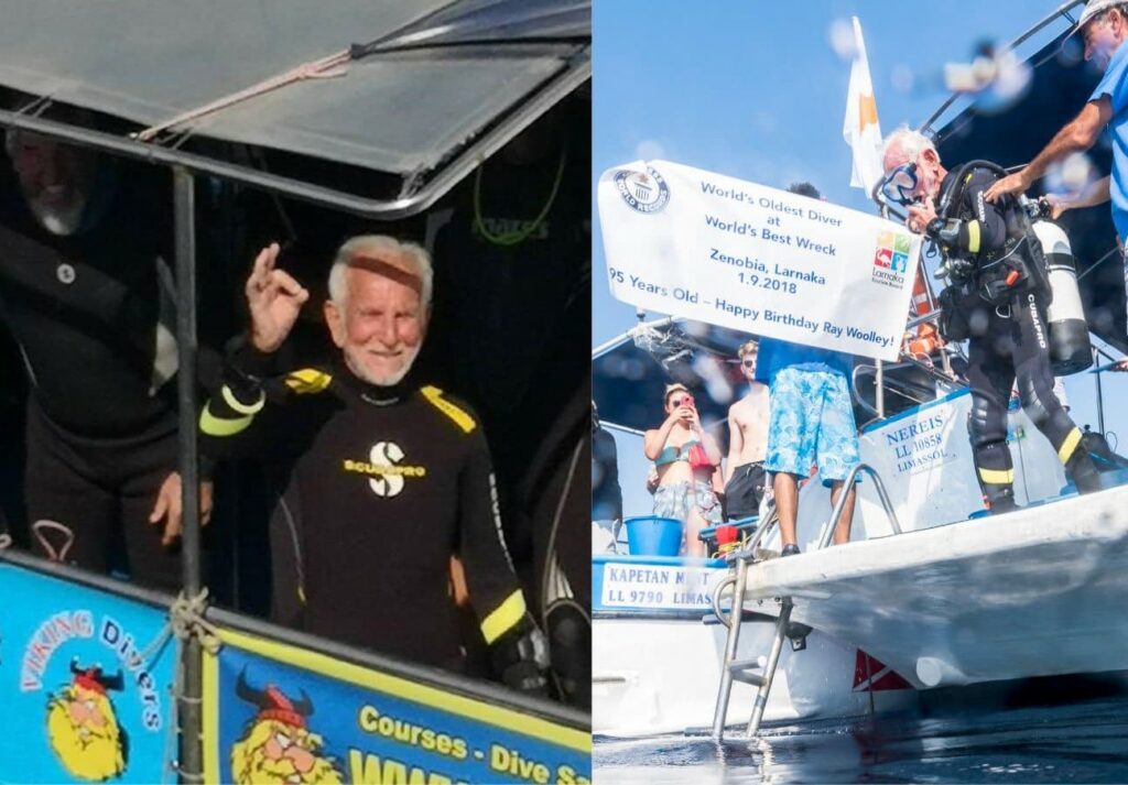 Diving the Zenobia: 
Ray Woolley in his record-breaking days