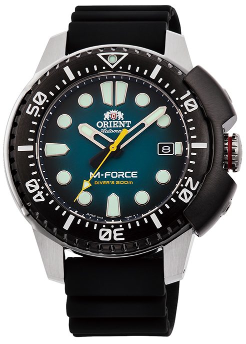 Orient M-FORCE in sea blue with rubber strap…