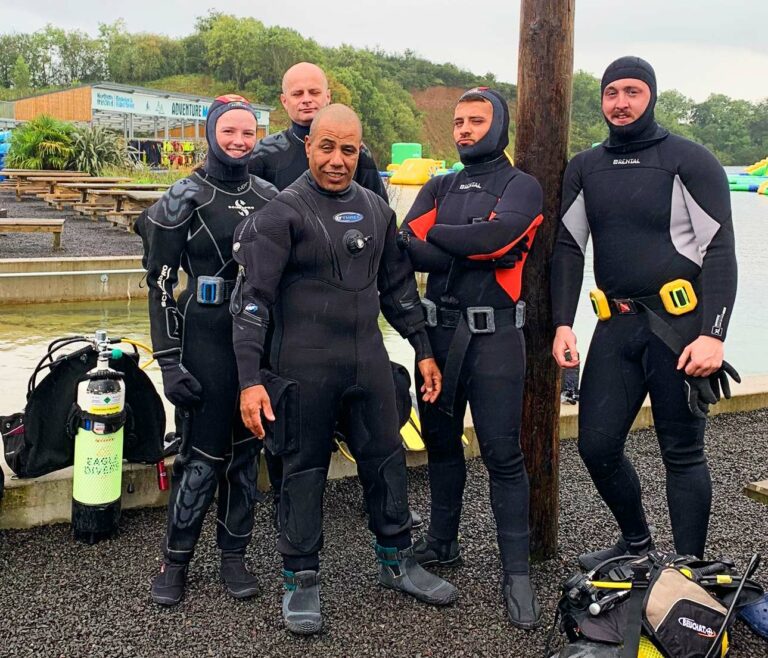 Zee Azab with dive-team in Antrim (Eagle Divers NI)