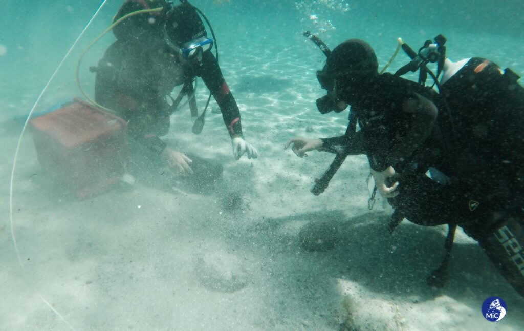 Des plongeurs enquêtent sur le site (Ministère de la Culture)