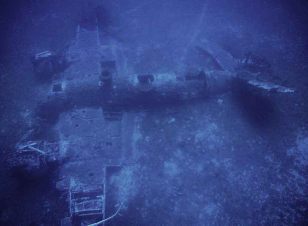 Final resting place of the Beaufighter aircraft wreck