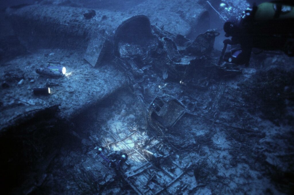 Scattered debris around the wreck paints a vivid picture of the destruction caused by time (Vasilis Mentogiannis)